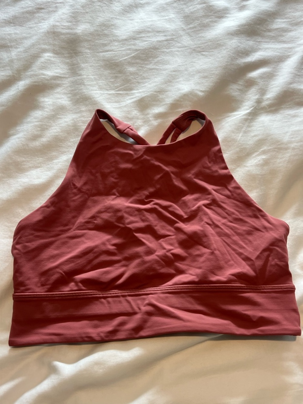 lululemon athletica High-Neck Sports Bralette in Rosewood
